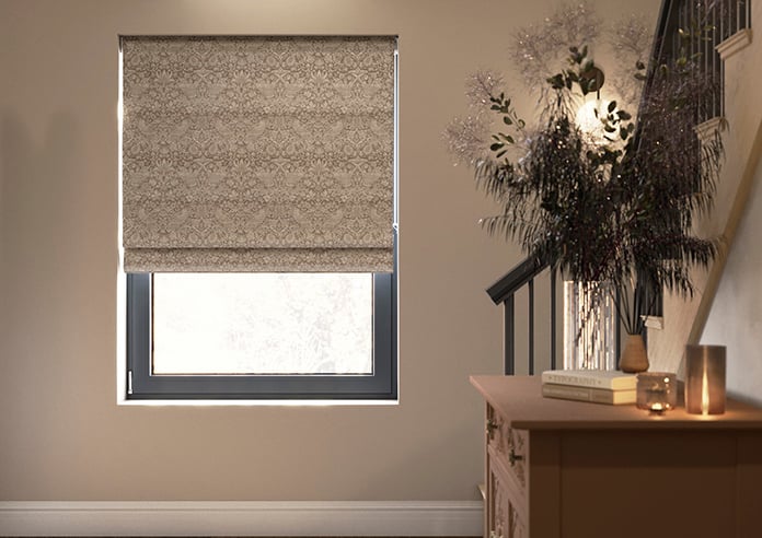 William Morris At Home Strawberry Thief, Woven Limestone - Twist&Fit Roman Blind - Image 3